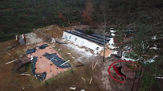 Significant Tornado Damage in Sawyerville Alabama 2022 [upl. by Lipp607]