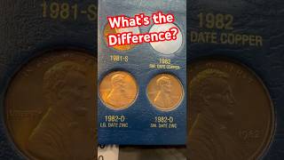 How To Tell The Difference  1982 Small Date and Large Date Pennies [upl. by Annekahs834]