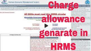 charge allowance in HRMS 2022 [upl. by Anne-Corinne]