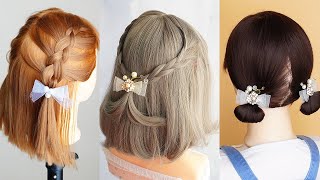 TOP 3 Peinados Para Cabello Corto De Niñas Faciles  Peinados Elegantes Para Fiestas 2023 [upl. by Balling]