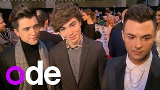 Pride of Britain Awards 2014 Union J reveal what makes them cry and they talk X Factor [upl. by Asiar]