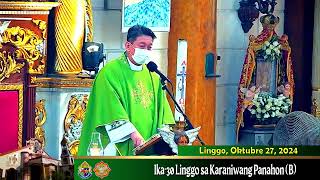 Linggo Oktubre 27 2024 630AM ONLINE MASS [upl. by Eillah808]