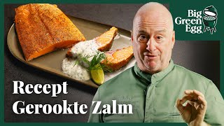 De ultieme gerookte zalm met dillesaus  Big Green Egg Recept [upl. by Sinnaiy]