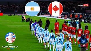 Argentina vs Canada  Copa America 2024 USA Group A  Full Match  Messi vs Canada  PES Gameplay [upl. by Euginom]