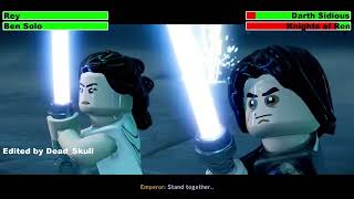 Rey amp Ben Solo vs Darth Sidious with healthbars [upl. by Skippie96]