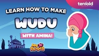 How to make Wudu Ablution with Amina  My First Prayer for kids [upl. by Eiser]