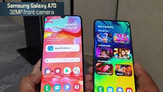 Samsung Galaxy A70 vs Samsung Galaxy A80 Comparison overview Hindi हिन्दी [upl. by Gula]