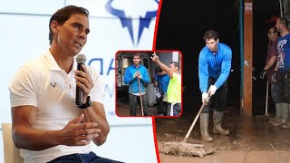 Rafael Nadal’s Heartfelt Message After Spains Devastating Floods Is He Really Helping in Valencia [upl. by Hairakcaz]