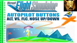 AP Buttons ALT VS FLC Nose UPDown  Cessna172 [upl. by Atsillak]