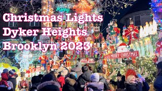 Dyker Heights Christmas Lights 2023 Walking Tour 4K  in Brooklyn New York City 🎅 NYC Christmas [upl. by Ellenwad]