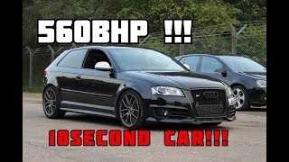 560BHP AUDI S3 8P  POV TESTDRIVE amp EXHAUST 060 28SECS   GoPro [upl. by Naujak]