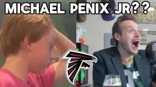 FAN REACTIONS TO THE FALCONS TAKING MICHAEL PENIX JR AT NO8 [upl. by Ahsilad]