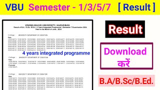 Result of BABScBEd 4 years programme l vbu result relase l vbu result kaise dekhen l bc cent [upl. by Adon]