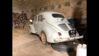 Sortie De grange Renault 4CV depuis 30 ans [upl. by Trammel384]