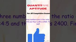 QUANTITIVE APTITUDE FOR ALL COMPITITIVE EXAMS YOUTUBESHORT SHORT VIRAL maths [upl. by Itirp]