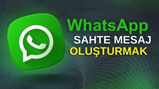 Whatsapp Sahte Mesaj Oluşturma FAKE WHATSAAP MESAGE [upl. by Idel]