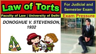 Donoghue V Stevenson 1932  Snails Case  Law of Torts  Faculty of Law  University of Delhi [upl. by Zubkoff]