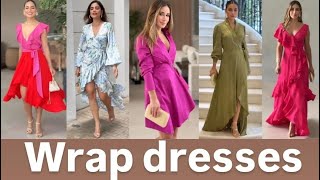 TRENDY WRAP DRESSES 2024❤️ [upl. by Dreher889]