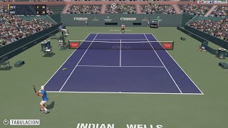 Full Ace Tennis Simulator FAMOD 17 Taylor Fritz VS Sebastian Baez  INDIAN WELLS  CPU vs CPU [upl. by Sladen351]