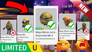 🔥ALL 5 List of MEGA MINIONS SUITS In ROBLOX GOODS  BADS🍌 [upl. by Rhyne]