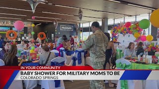 Baby shower held at Weidner Field for military moms [upl. by Costanzia5]