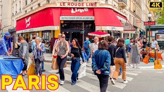 Paris France 🇫🇷  MAY 2024 Popular Quarters Flea Markets amp Chic Paris  Paris Walk 4K [upl. by Hgielyk]