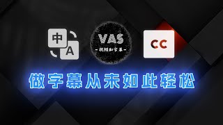 谁还在逐句翻译手动加字幕！VAS轻松实现AI一键视频加字幕、字幕翻译  This software makes subtitle and translation so easy！ [upl. by Aredna633]