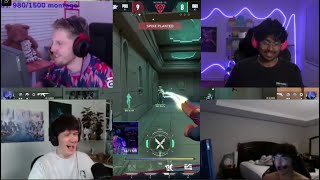 Valorant prosstreamers reacts to PRX Jingggs back to back ACES against DRX [upl. by Winifield]