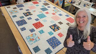 quotPEBBLE PATHquot QUILT  IN DEPTH BINDING TUTORIAL WITH jordanfabrics8380 [upl. by Irrehc]