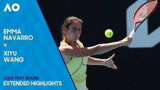 Emma Navarro v Xiyu Wang Extended Highlights  Australian Open 2024 First Round [upl. by Paolina]