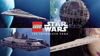 LEGO Star Wars The Skywalker Saga  All Capital Ships Free Roam Showcase 4K 60FPS [upl. by Raphaela933]