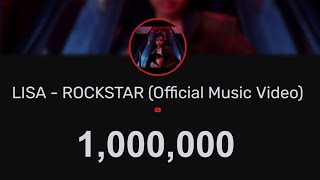 🔴Lisa  Rockstar MV Live View Count Part 1 [upl. by Amarette69]