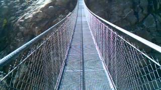 Überquerung der Hängebrücke von der Belalp zur Riederalp 124m lang 50m hoch [upl. by Eniamor]