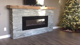 Weekend DIY fireplace build  ELECTRIC fireplace time lapse [upl. by Aicinat]