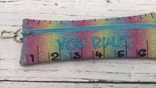 POP Unlined Ruler Zipper Bag Tutorial [upl. by Rehttam391]