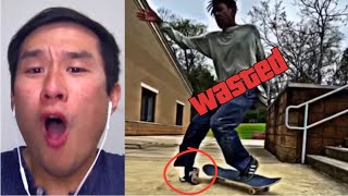 Insanely painful skateboard fails on TikTok [upl. by Kaleena963]