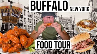 BUFFALO New York FOOD TOUR The BEST WINGS  Duffs or Gabriels Gate  Beef on WECK [upl. by Ecad]