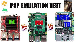 Raspberry Pi 4 vs Odroid C4 vs ASUS TB  PSP EMULATION TEST  ANDROID [upl. by Leahcam998]