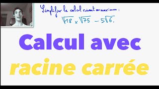 Calcul avec racine carrée [upl. by Eirrol384]