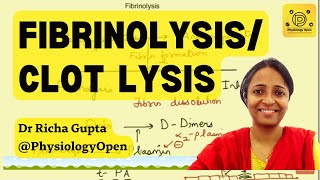 Fibrinolysis clot lysis mechanism  Hematology  Blood physiology MBBS 1st year lecture [upl. by Noremmac]