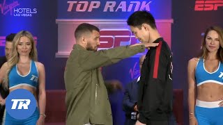 Loma Tries to Get Nakatani to Go Low after Height Difference in First Faceoff  SATURDAY on ESPN [upl. by Benetta628]