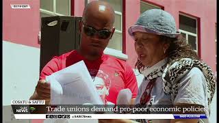 Trade Unions  More jobs must be created [upl. by Kristos]