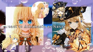 quotWho made me a Princessquot react to Athanasia as Navia 1\1 gacha nox AU [upl. by Persons]