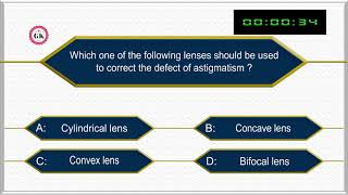 Which one of the following lenses should be used to correct the defect of astigmatismtestyourgk977 [upl. by Billmyre571]