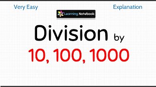 Division by 10 100 and 1000 । Dividing Numbers by 10 100 and 1000 [upl. by Nnylav931]