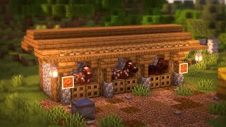 Minecraft How to Build a Horse Stables [upl. by Felicidad]