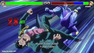 Jotaro vs Dio WITH HEALTHBARS  JoJos Bizarre Adventure [upl. by Abercromby]