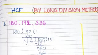 Class 5  HCF  Learn to find HCF of three numbers by Long Division method Part2 [upl. by Arimay37]