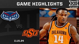 Florida Atlantic vs Oklahoma State Game Highlights  202425 Big 12 Mens Basketball [upl. by Aicital903]