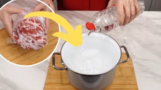 Add 2 ingredients to water Defrost meat in 5 minutes [upl. by Robers391]